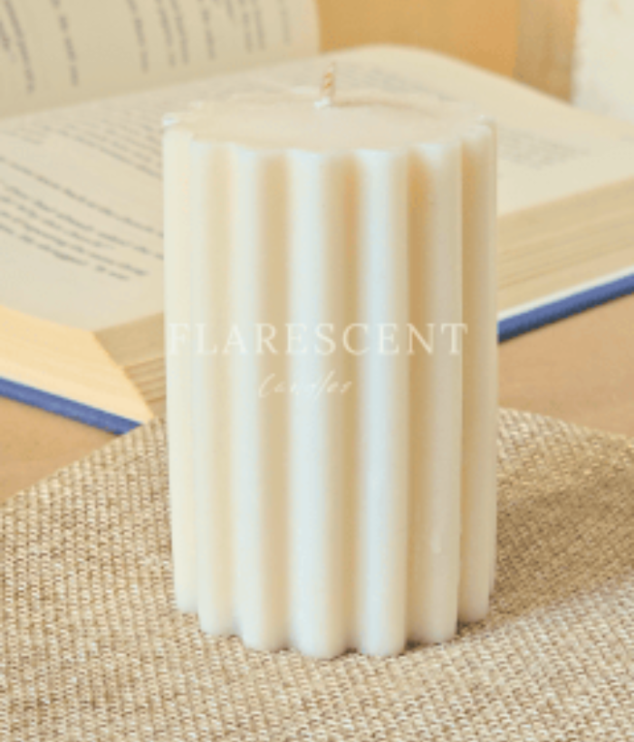 Ribbed Pilar Candle