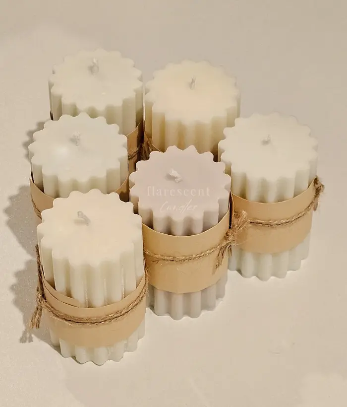 Ribbed Pillar Candles